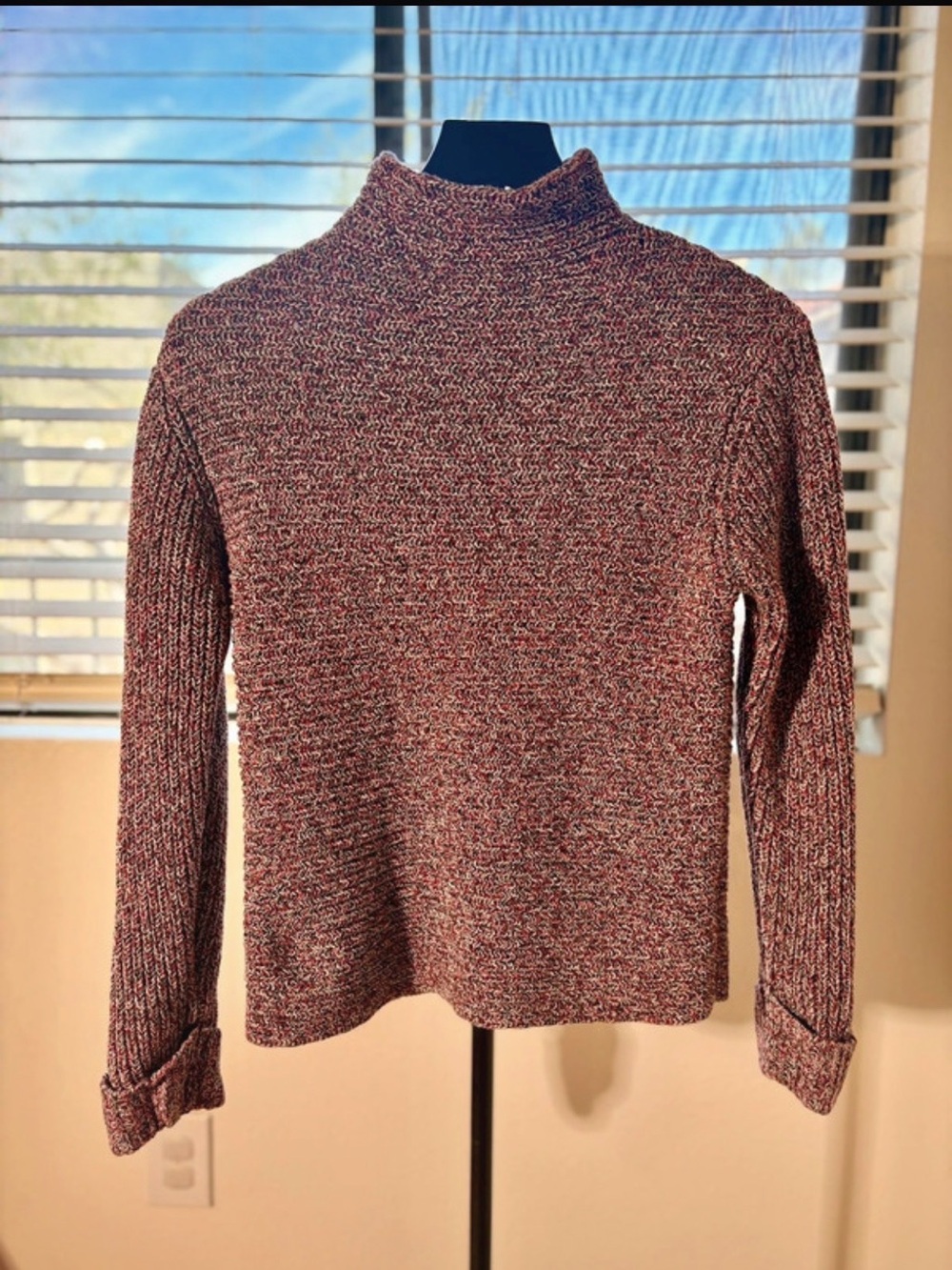 Women’s Marled Mock Neck Sweater - Pink